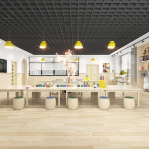 现代美术教室3D模型下载